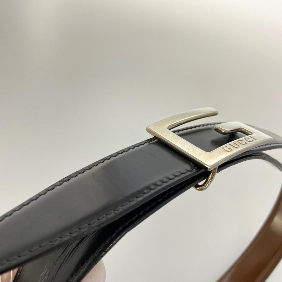 GUCCI（グッチ） スクエアG レザーベルト/037.1046.2959/ブラック
