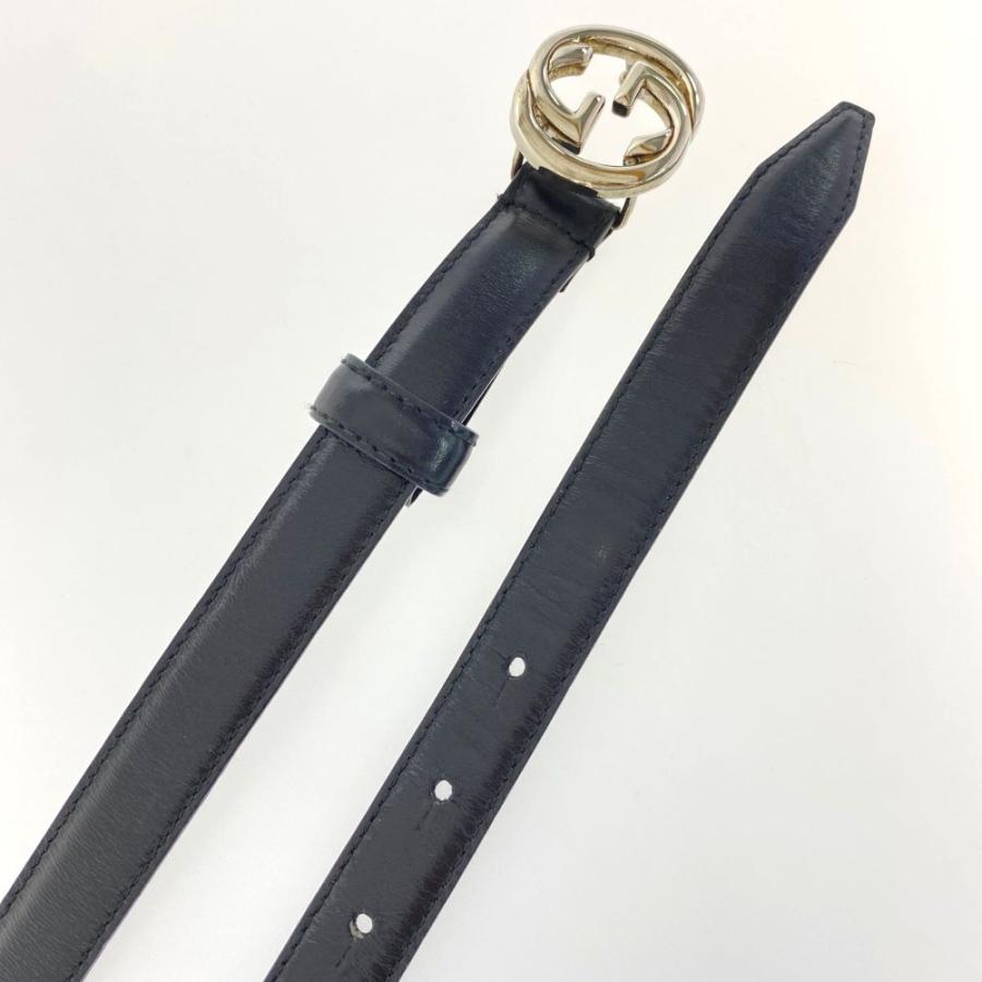 GUCCI（グッチ） インターロッキングG・レザースリムベルト/036.1766