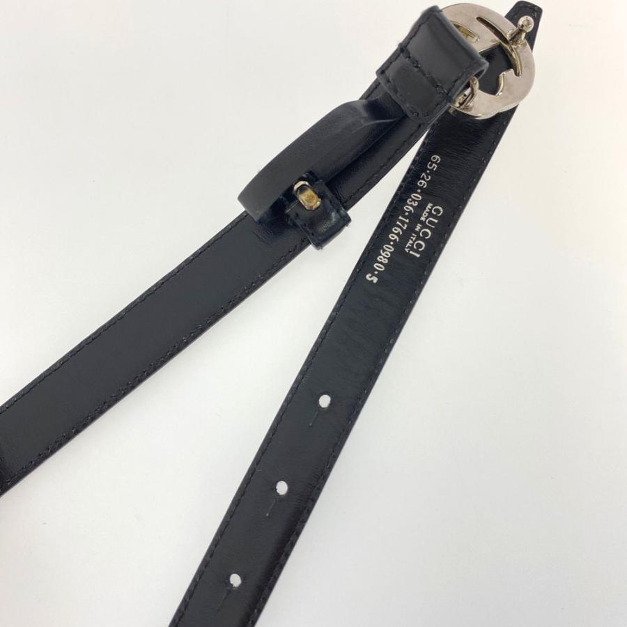 GUCCI（グッチ） インターロッキングG・レザースリムベルト/036.1766