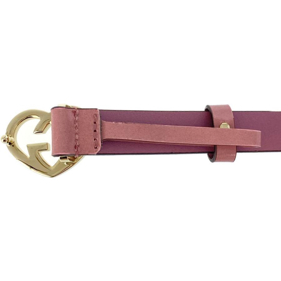 美品‼️GUCCI グッチ ベルトハートベルト ピンク　レディース P55 グッチ ベルト レディース GUCCI グッチシマ ハート GG バックル