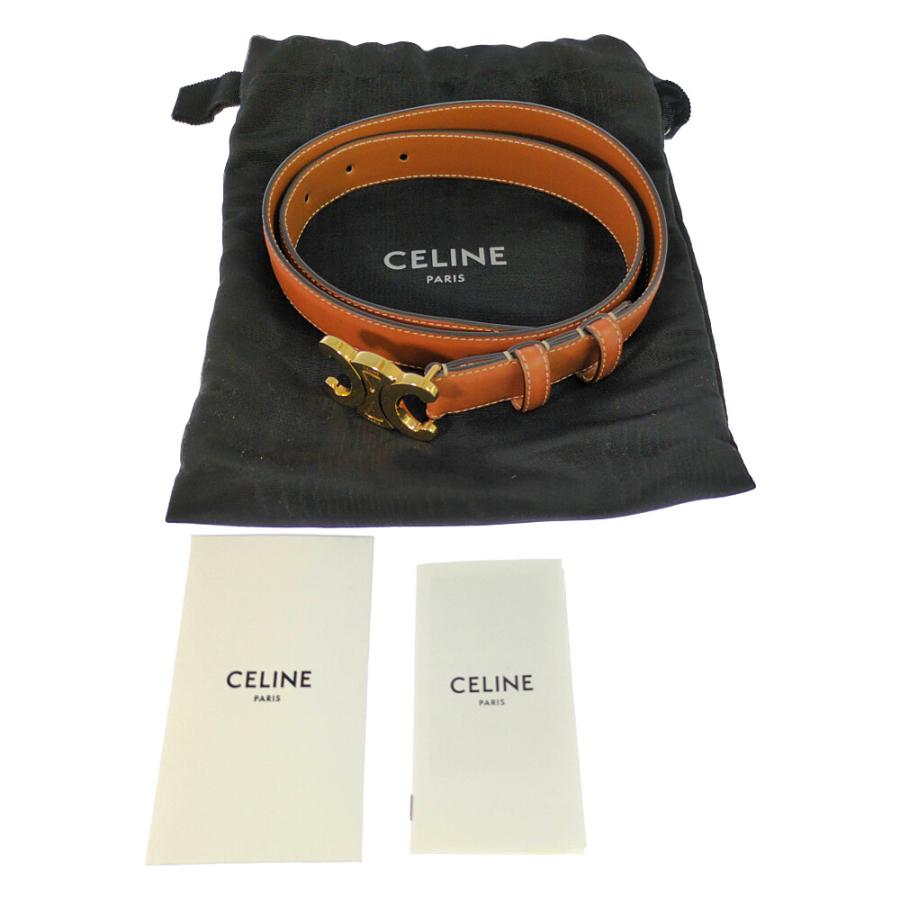 CELINE セリーヌ トリオンフ スリムベルト ブラウン /b260518/613993_5