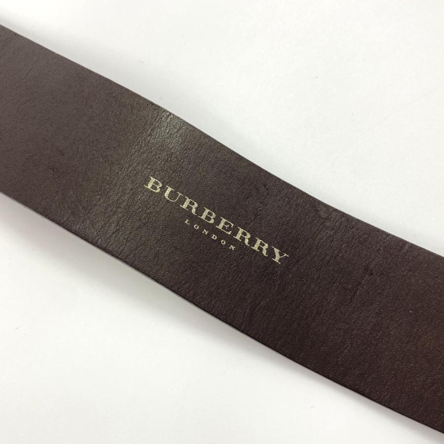 BURBERRY（バーバリー） ホース ナイト ワイドレザーベルト/ブラウン