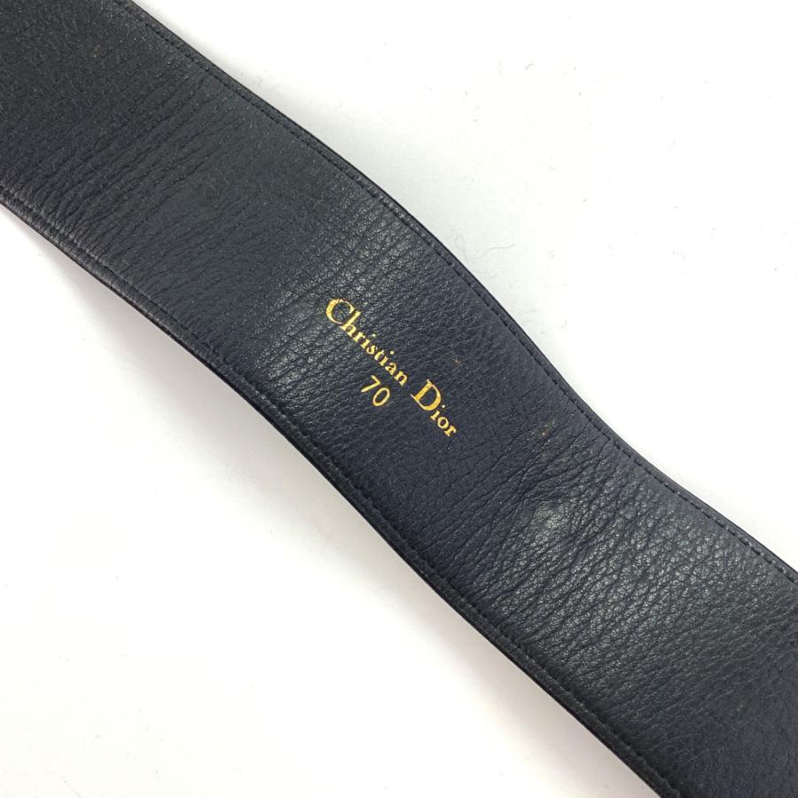 クリスチャンディオール ロゴストーンバックルスウェードレザー