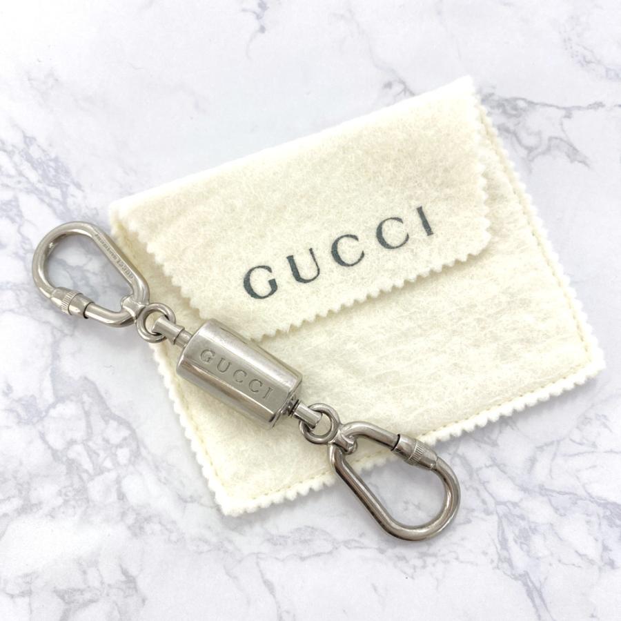 GUCCI グッチ オールドグッチ ロゴ カラビナ キーリング GUCCI グッチ オールドグッチ ロゴ カラビナ キーリング
