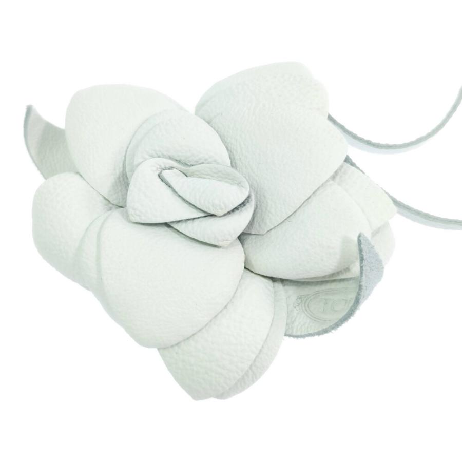 TOD'S トッズ カーフレザー フラワーモチーフ バッグチャーム