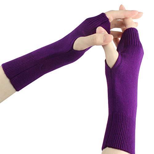 人気カラーの Winter Gloves Fingerless Half Cashmere Larcele Warmer G Ladies, for Mittens 手袋