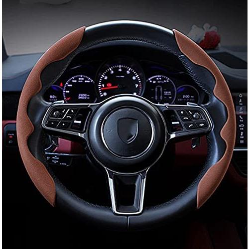 Bli Byan 車滑り止めハンドルカバー 2個 簡単ラップハンドルカバー 汗の多い手 スエードレザー 車ハンドルカバー 汗吸収性 通気性 滑り止め 車椅子カバー タイヤカバー Mail Fjordutazas Hu