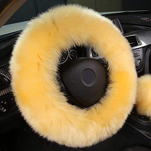 Andalus 車ハンドルカバー ふわふわ オーストラリア産シープスキン ロングウール ユニバーサル 15インチ ベージュ 車椅子カバー タイヤカバー Upstatenewyork Aiga Org