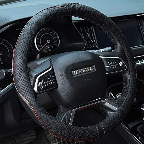 人気の贈り物が 滑り止めマット仕上げ マイクロファイバーレザーハンドルカバー Rueesh 海外のより良い商品をお取り寄せ致します 自動車用ハンドルカバー 車のエンボス ユニバーサル15インチホイールカバー 車椅子