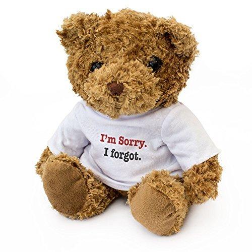 New - Sorry I Forgot - Teddy Bear - Cute Soft Cuddly - Gift Present Apology