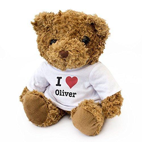 New - I Love Oliver - Teddy Bear - Cute and Cuddly - Gift Present Birthday