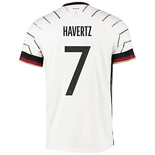 いいスタイル Germany #7 HAVERTZ Home White (XX-Large) Jersey Soccer Men's シャツ