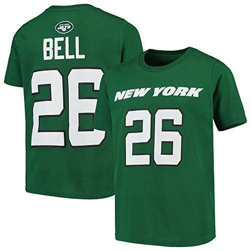 Outerstuff Leveon Bell New York Jets Green ユース 8-20 メインライナー 名前 & 背番号 プレーヤー シャツ