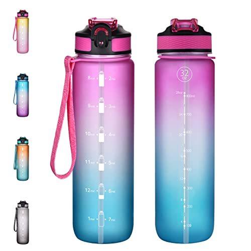 種類豊富な品揃え 32オンス ウォーターボトル タイムマーカー ストロー付き 漏れ防止 Bpaフリー スポーツウォーターボトル フィットネスやアウトドア活動中に十分な水 水筒 Www Richsteen No