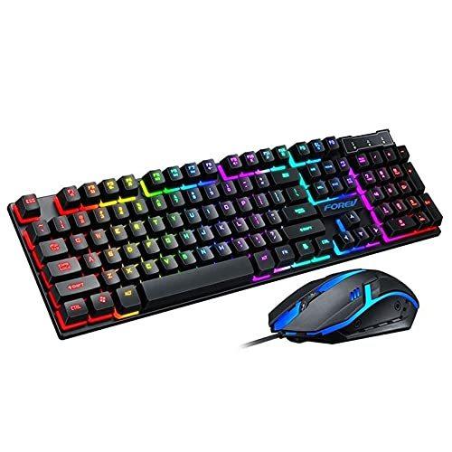 大人気の Gamer Sdoveb Gaming Keyboard PC Gaming Wired USB Combo, Mouse and Keyboard キーボード