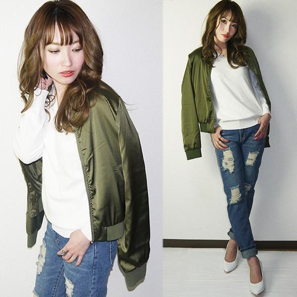 脚本家 アライアンス 聴衆 カーキ ブルゾン レディース 春 Hagi Ght Jp