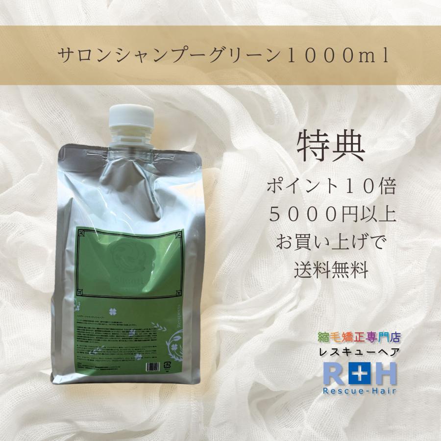 サロンシャンプー（グリーン） 1000ml　詰め替え　大容量　パウチ | 