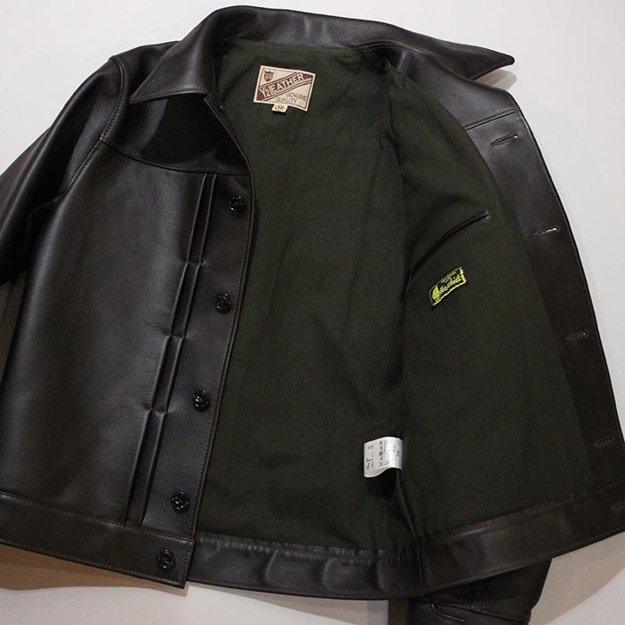 Y'2 LEATHER ワイツーレザー ECO HORSE TEA-CORE '30s TYPE I LEATHER JACKET EB-160 茶下地の画像