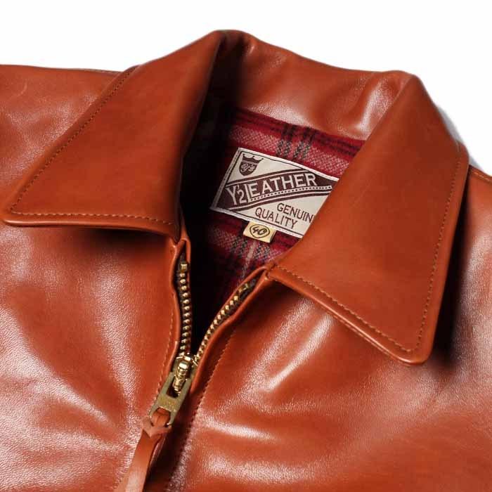 ワイツーレザー HVホース シングルライダース ブラウン Y'2 LEATHER HVR-42 HV HORSE SINGLE RIDERS BROWN|rhinostore|02