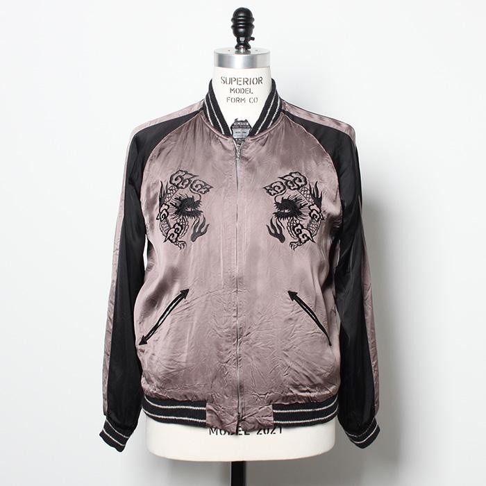 KOSHO & CO. 港商 Special Edition / Late 1940s Style Acetate Souvenir Jacket “WHITE TIGER × JAPAN MAP” テーラー東洋の画像