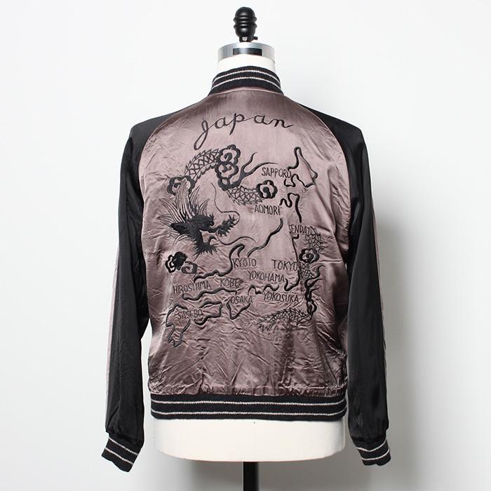 KOSHO & CO. 港商 Special Edition / Late 1940s Style Acetate Souvenir Jacket “WHITE TIGER × JAPAN MAP” テーラー東洋の画像