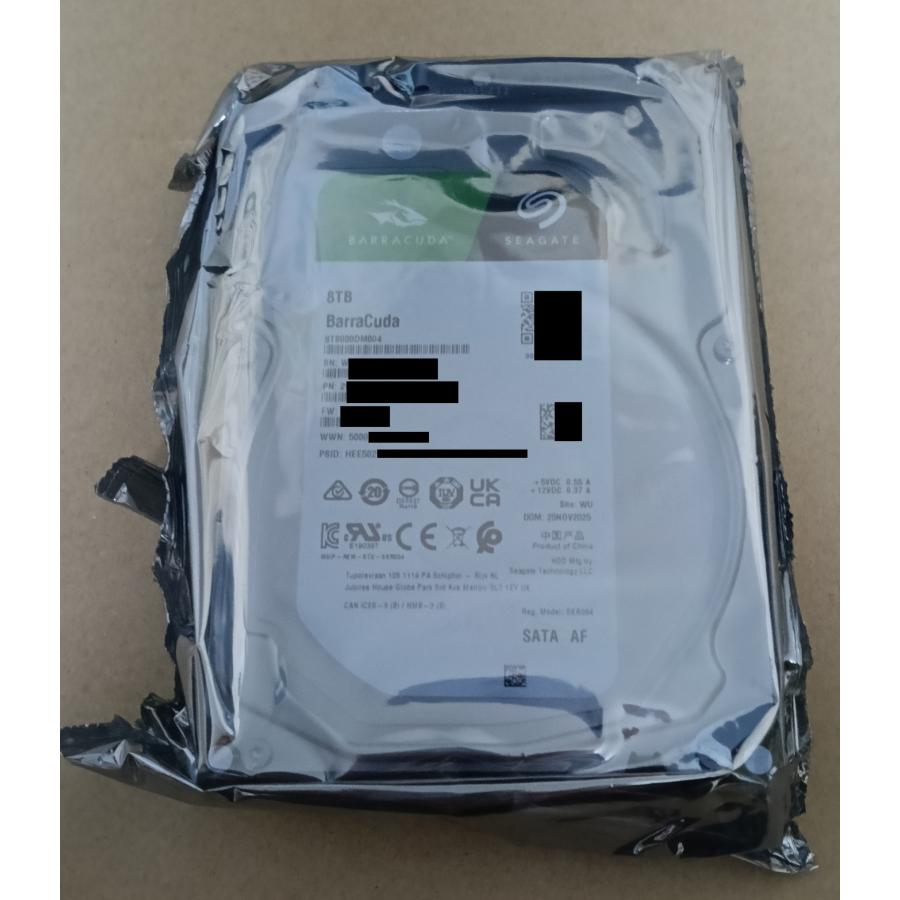 BarraCuda（Seagate） 【新品】【内袋未開封】【8TBHDD】SEAGATE
