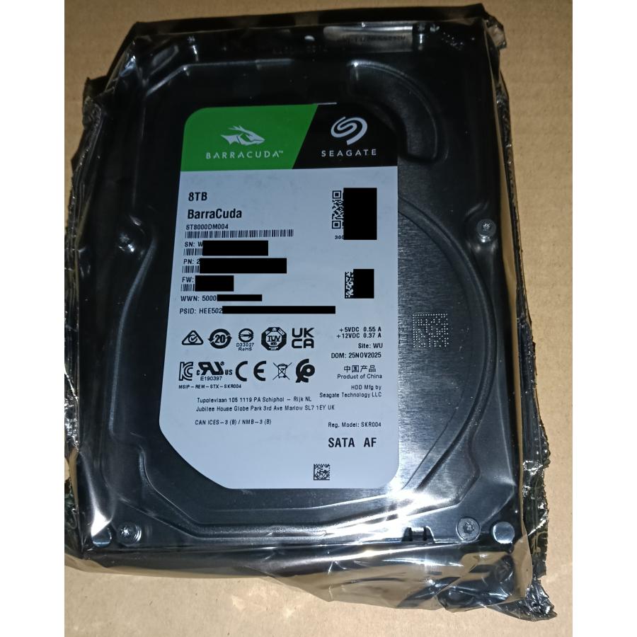 BarraCuda（Seagate） 【新品】【内袋未開封】【8TBHDD】SEAGATE
