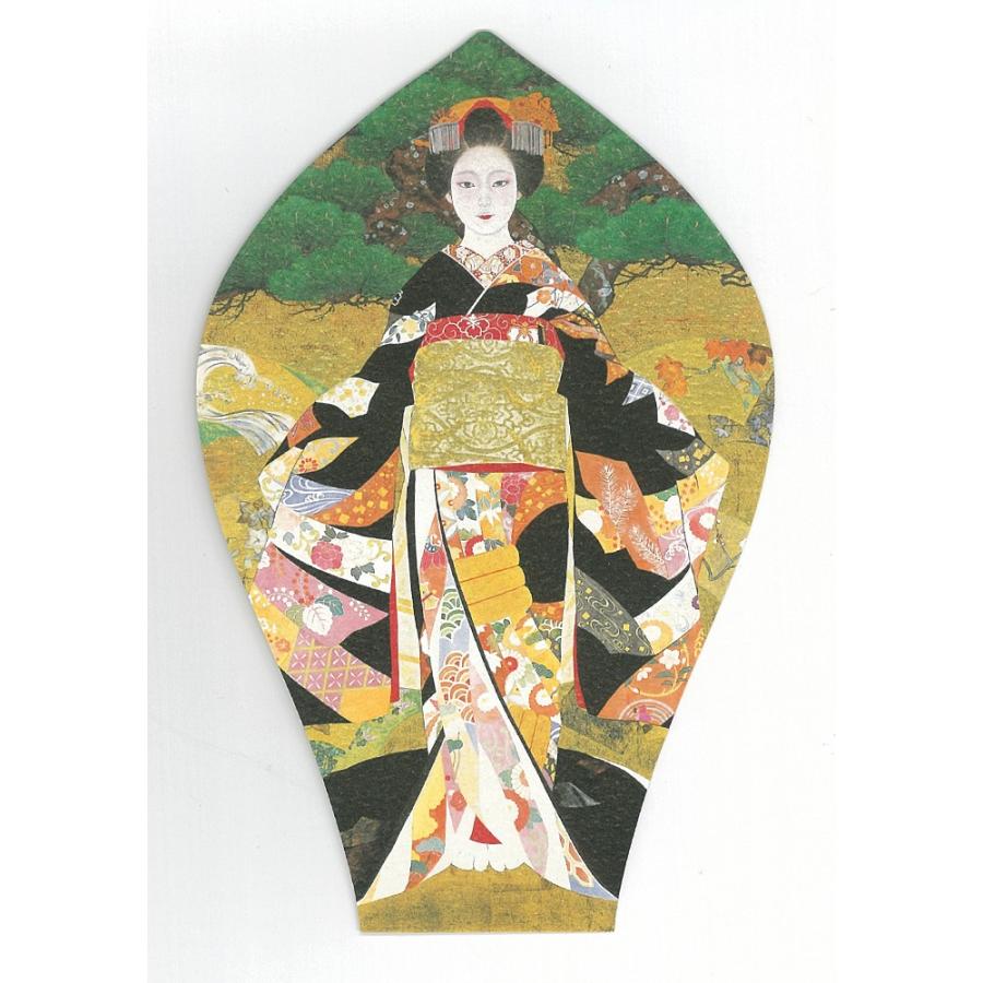 レター便可（送料210円）】森田りえ子画 「まいこ散華 花組」 タトウ