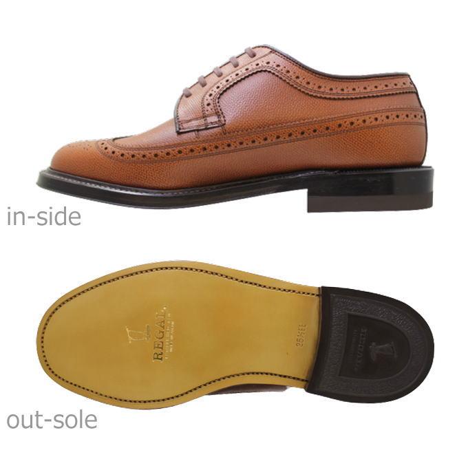 リーガル 靴 メンズ ビジネス REGAL ウイングチップ 2235 ブラウン（革底）本革 紳士靴　｜rhythm-shoes｜04