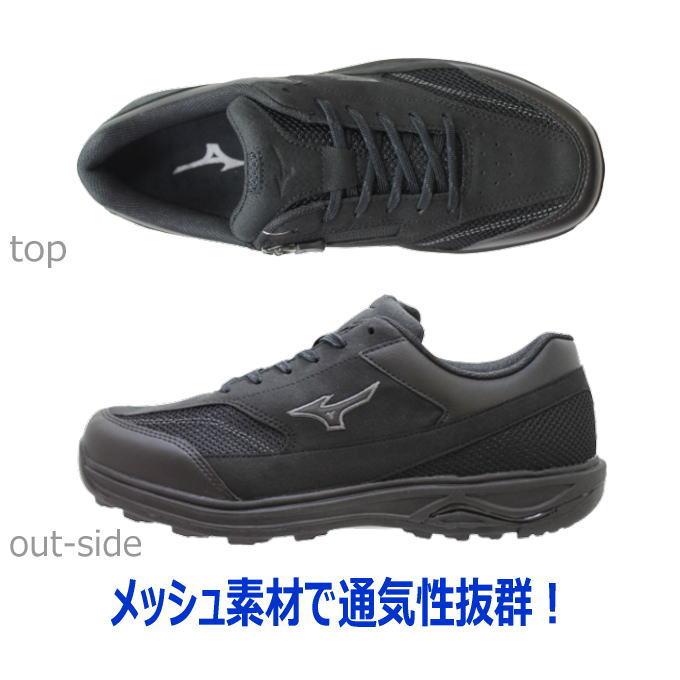 ミズノ ウォーキングシューズ 6e NR320M 黒 メッシュ 幅広 甲高｜rhythm-shoes｜03