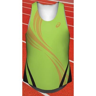 ASICS - アシックス プリントオーダーコンポ受注生み出すこと 駈けっくらティーシャツ（メンズ）レギュラー影ぼうし ソフトドライニット原料品 PA01R-NWTFPOSC 陸上用シャツ-陸上、トラック、フィールド-スポーツ
