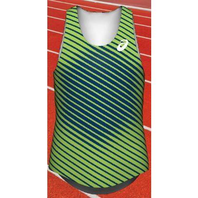ASICS - アシックス プリントオーダーコンポ受注生み出すこと 駈けっくらティーシャツ（メンズ）レギュラー影ぼうし ソフトドライニット原料品 PA04R-NWTFPOSC 陸上用シャツ-スポーツ-陸上、トラック、フィールド