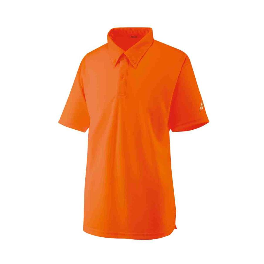 ニシスポーツ 陸上 ランニング マイクロアルファボタンダウンポロシャツ N63-820-61 オレンジ :NIS-N63-820-61:SPO