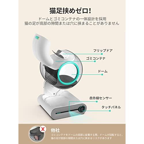 Famree Pet 猫 トイレ 自動トイレ スマホ管理 センサー付き 飛散