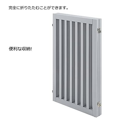 unipaws ハイタイプペットゲート置くだけ木製バリア、犬用フェンス 、グレー 5cm 長さ203cm 4つのパネル グレー 高さ91
