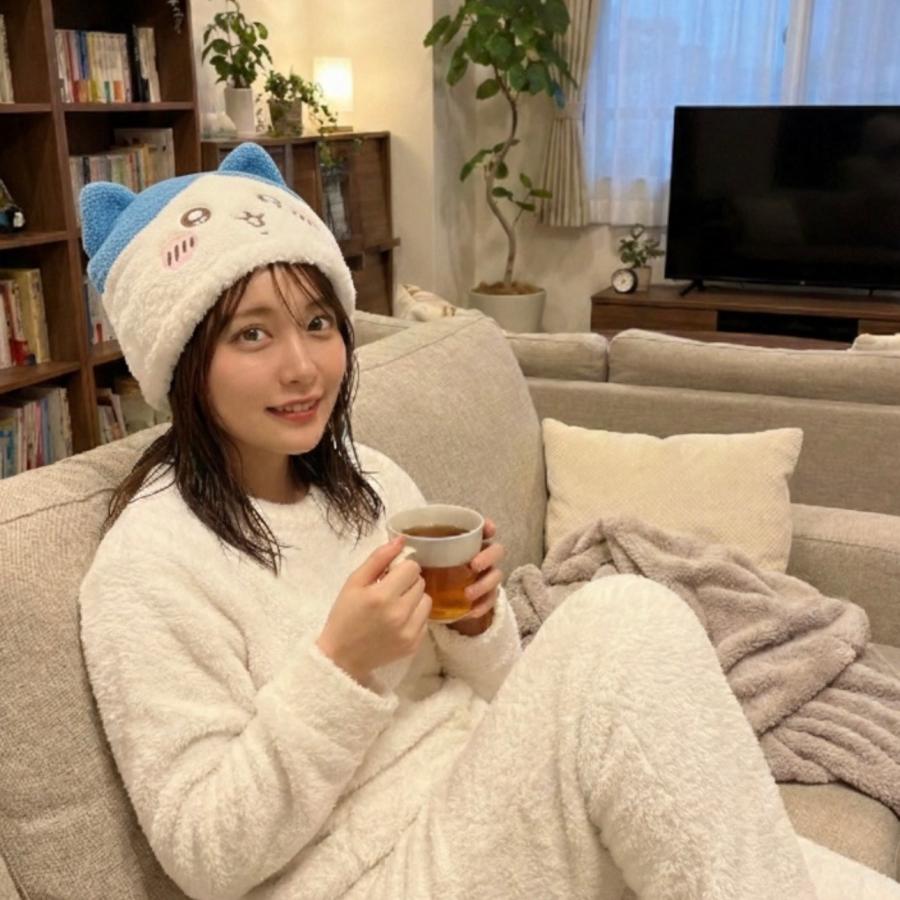 ちいかわ　ヘアドライキャップ　吸水キャップ　ハチワレ　うさぎ　モモンガ　粧美堂 🆕 新商品情報 ／ ふわもこ素材の「#ちいかわ」ヘアドライキャップが