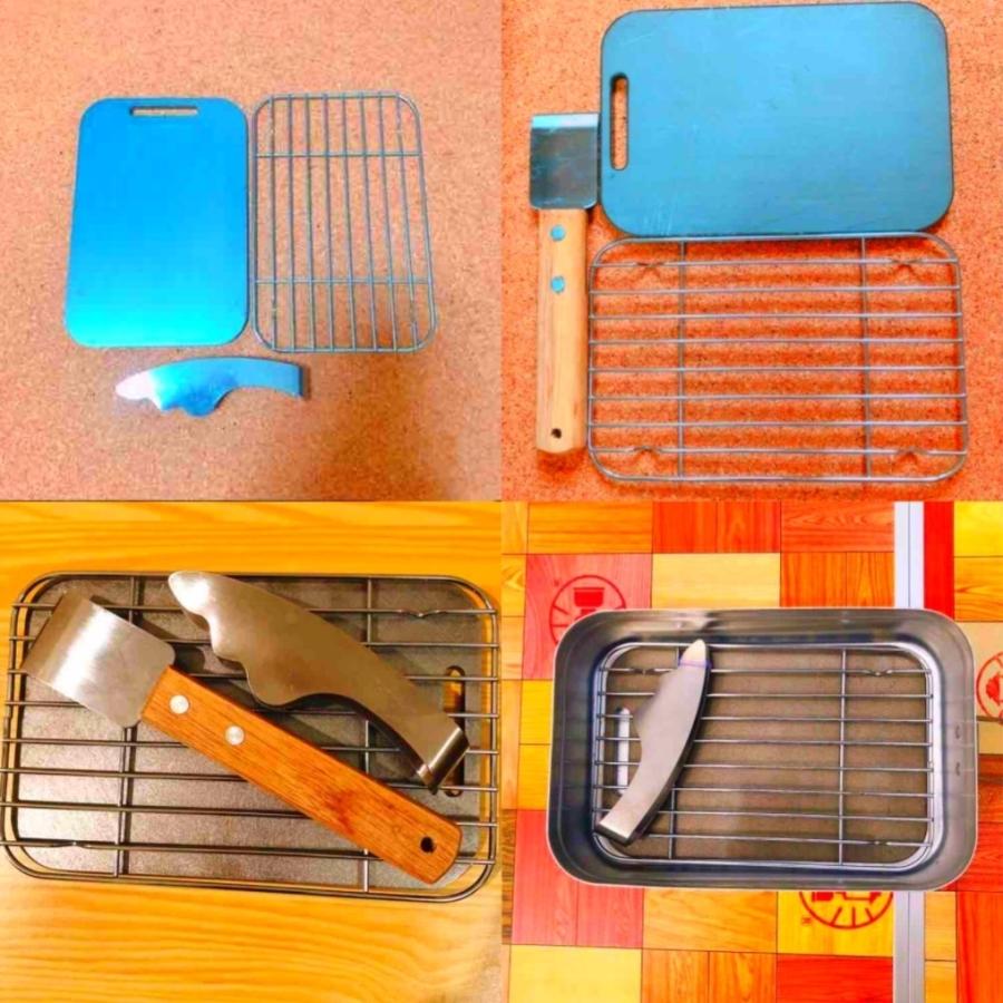 鉄板 メッシュ トランギア ラージ メスティンに収納できるセット 板厚6