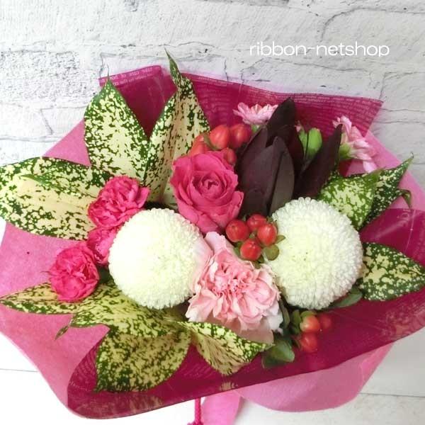 10月限定 生花 花束 誕生日に贈る Br ピンポンマムと季節のお花のブーケ ピンク系 Fl 10gt 2 Fl 10gt 2 リボンネットショップ 通販 Yahoo ショッピング