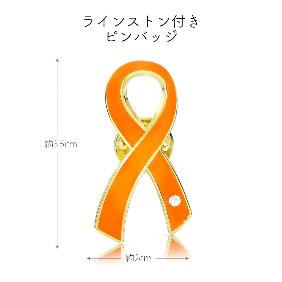 オレンジリボン型ピンバッジ 6個セット 専用 Amazon.co.jp: [AWARENESS RIBBON] ピンバッジ オレンジリボン