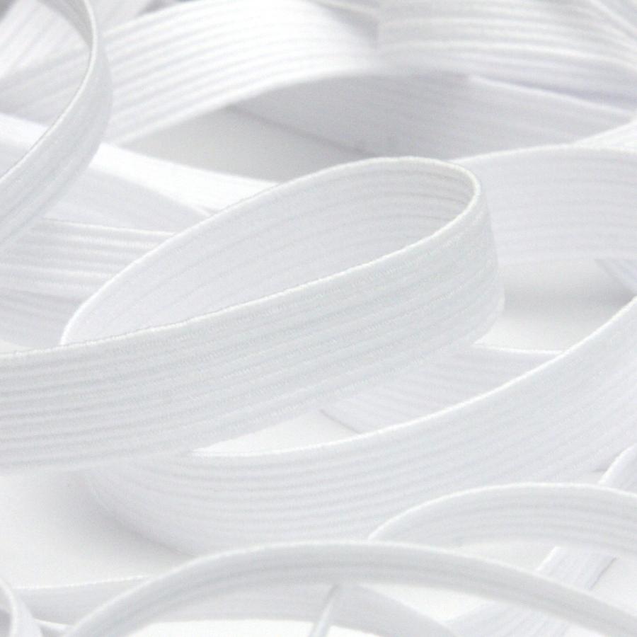 リボン テープ 手芸 カラーコールゴム 約4mm ホワイト 9.14M巻 服飾 ラッピング 4コール FUJIYAMA RIBBON