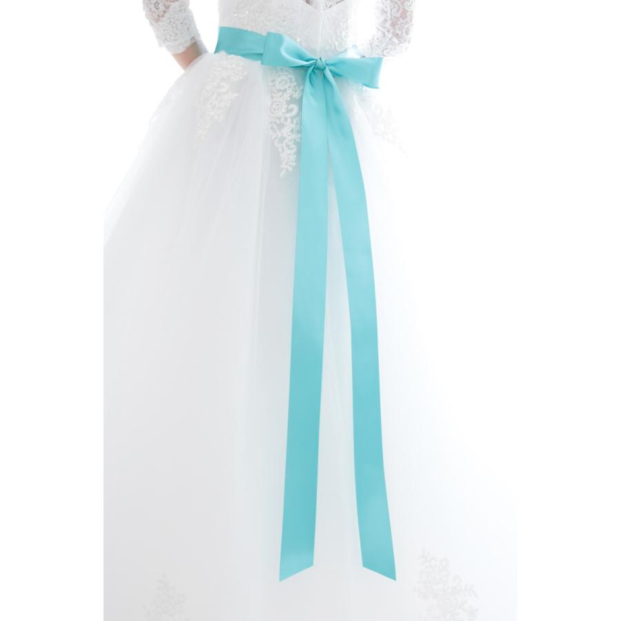 リボン屋さんが作った ウェディングドレスに最適 ウェディング サッシュベルト サテン 36mm巾 2メートル 結婚式 ブライダル｜ribbon-tuhan｜06