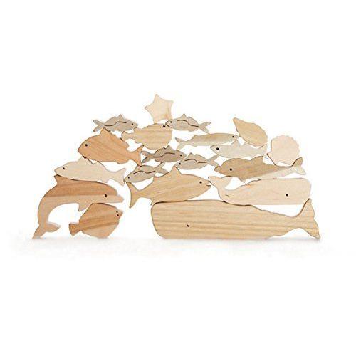 【超安い】 オークヴィレッジ 海のいきものつみき 飛騨高山の職人が国産木材で造るおもちゃ 積み木 セット 知育 日本製 乗用玩具一般