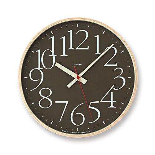 最新発見 茶 アナログ 電波 アールシー クロック エーワイ 掛け時計 レムノス AY Lemnos BW AY14-10 RC clock 掛け時計、壁掛け時計