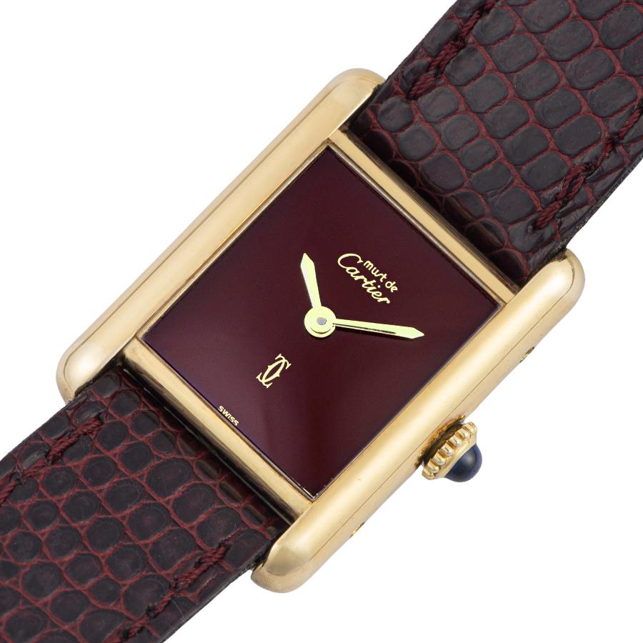 【美品】カルティエ マスト タンク ヴェルメイユ 純正尾錠 LM 手巻き 楽天市場】カルティエ マストタンク LM 590005 ヴェルメイユ ローマン