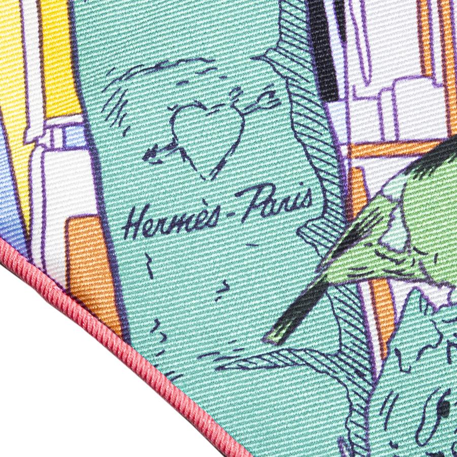 HERMES エルメス カレ70 RendezVous Galant ランデヴーギャラン 983855S 08 スカーフ ブルー