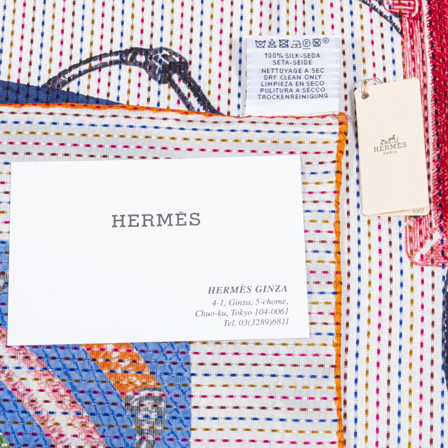 HERMES エルメス カレ70 Chevaloscope Neon Pointille シュヴァル