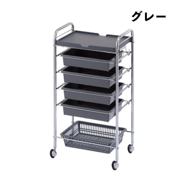送料無料 西村製作所 C-415 収納 セット台 ワゴン キャスター付き 6段 全4色 理容室 美容室_5