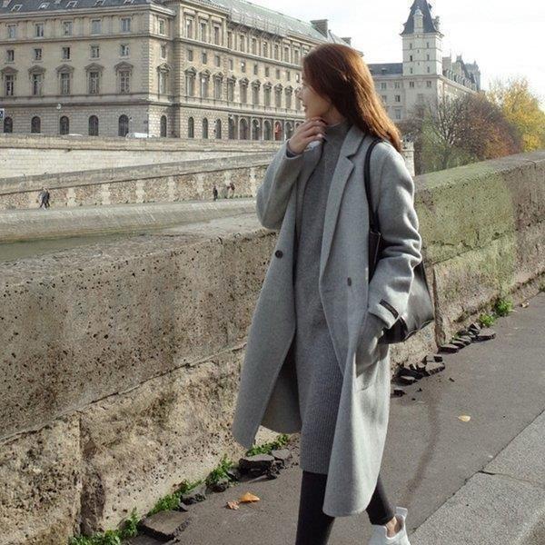 レディース ラシャコート コート ジャケット 秋冬 40代 オシャレ 欧米風 韓国風 きれいめ 長袖コート ロング丈コート カジュアル 通勤 Ol ゆったり 2 一流の品質