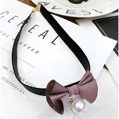 チョーカーネックレス リボンとパールでオシャレ可愛いチョーカー Nc 006 Ribution Shop 通販 Yahoo ショッピング