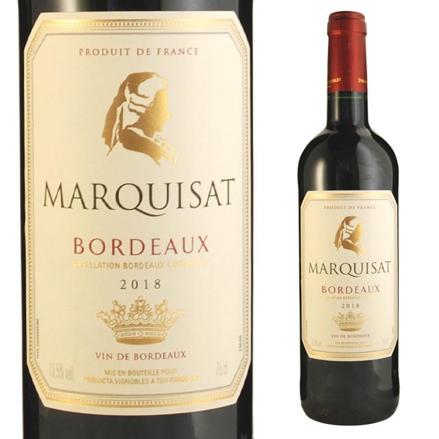 キャップ凹み マルキーサ 赤 ボルドー 2018年 750ml 赤ワイン 箱なし